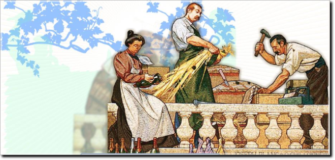 Il famoso mosaici della Maison Jacquart a Reims